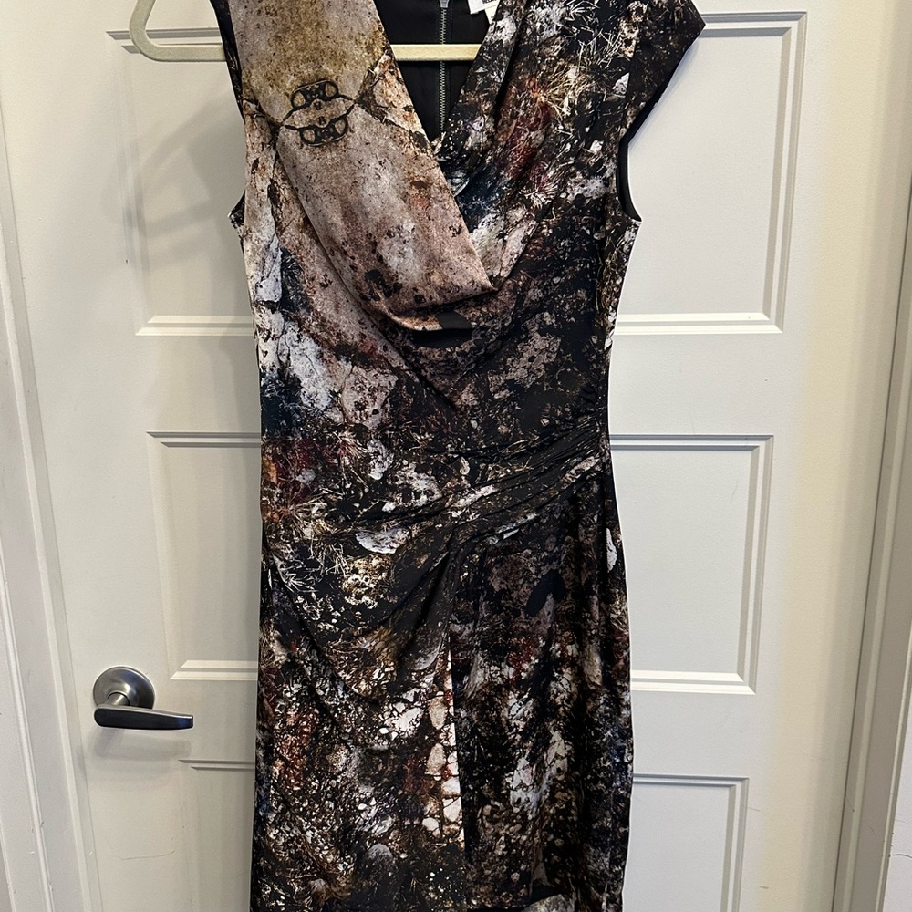 Beautiful Dress … abstract black brown and white patter.